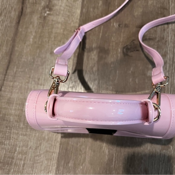 Deluxity Los Angeles Jelly Pink Handbag with Strap - Picture 6 of 8
